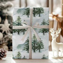 Rustikale Pinienwälder Evergreen Forest Geschenkpapier