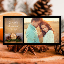 Rustikale Pinienwälder Hochzeit retten das Datum Save The Date