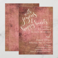 Rustikale Pink & Burlap Vintage Typografie Hochzei