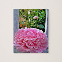 Rustikale Pink Peony Garden Pickets