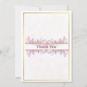 Rustikale Pink Watercolor Wedding Danke Karte