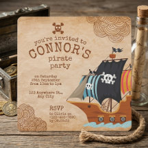 Rustikale Piratenpartei mit Vintagem Schiff