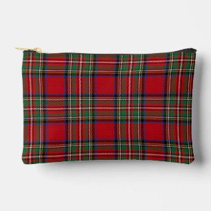 Rustikale Plaid-Rot-Grün-Stewart-Tartan Zubehörtasche