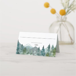 Rustikale Platzkarte der Gebirge