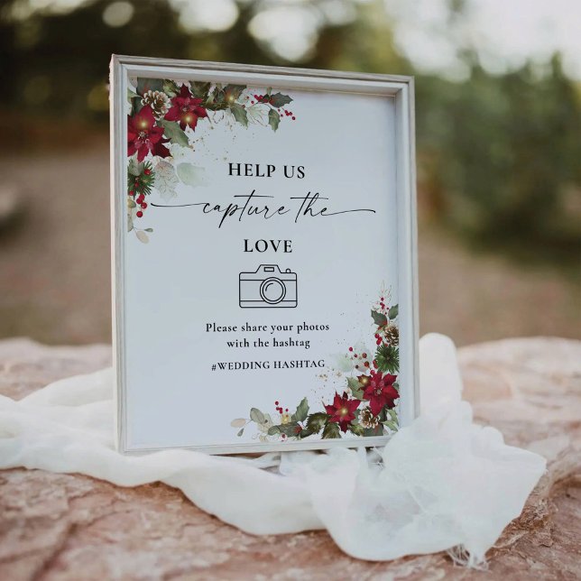 Rustikale Poinsettia hilft uns, die Liebe zu erfas Sockelschild (Von Creator hochgeladen)