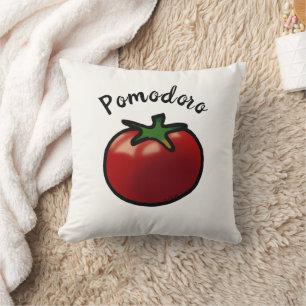 Rustikale Pomodoro-Italienische-Tomaten-Grafik Kissen