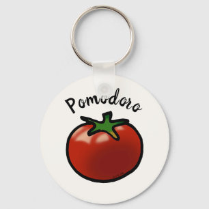 Rustikale Pomodoro-Italienische-Tomaten-Grafik Schlüsselanhänger