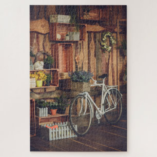 Rustikale Porch Blume Fahrrad Puzzle