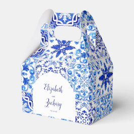 Rustikale portugiesische Tiles Blue White Arch Wed Geschenkschachtel