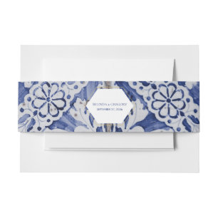 Rustikale portugiesische Tiles Wedding Einladungsbanderole