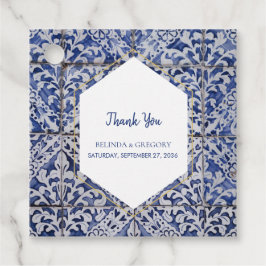 Rustikale portugiesische Tiles Wedding Gift Favor Geschenkanhänger