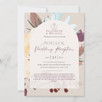Rustikale POTLUCK-Hochzeitsplanung Einladung F