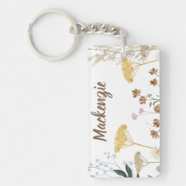 Rustikale Prairie Ranch Farm Floral Botanisch Schlüsselanhänger