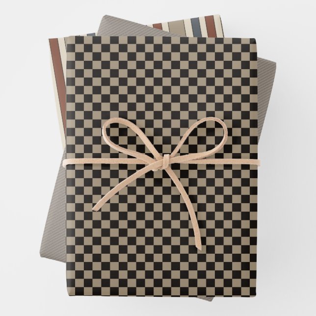 Rustikale primitive Karo von Ländern geben Set für Geschenkpapier Set (Beispiel)