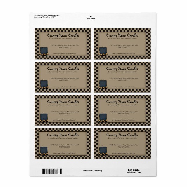 Rustikale, primitive Kerze - Länderkennzeichen übe (Vorne)