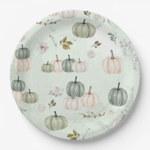Rustikale Pumpkin Herbstfallsmagazin-Teller Pappteller