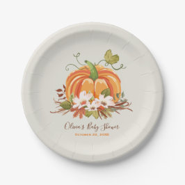 Rustikale Pumpkin Papierplatte Babydusche Herbst H Pappteller