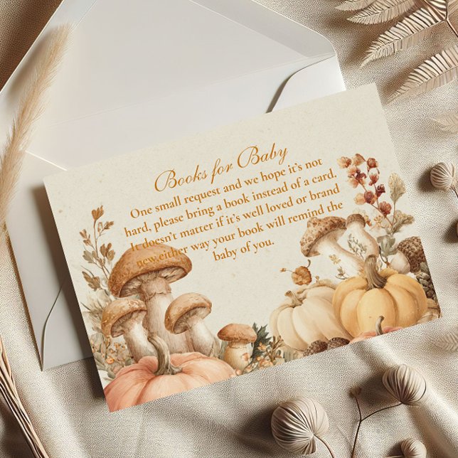 Rustikale Pumpkin-Pilzbücher für Baby Begleitkarte (Von Creator hochgeladen)
