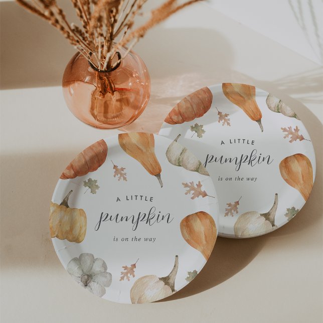 Rustikale Pumpkins Fall Baby Dusche Pappteller (Von Creator hochgeladen)