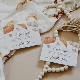 Rustikale Pumpkins Fall Babydusche Windelwindeln Begleitkarte