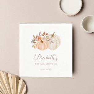 Rustikale Pumpkins Fall Foliage Brautparty Serviette