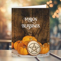 Rustikale Pumpkins Herbst Equinox Mabon Segnungen