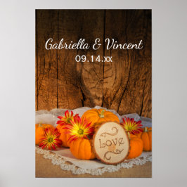 Rustikale Pumpkins-Hochzeit im Herbst Poster