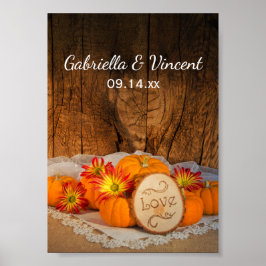 Rustikale Pumpkins-Hochzeit im Herbst Poster