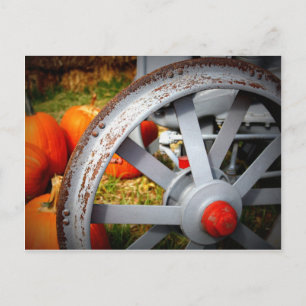 Rustikale Pumpkins Postkarte