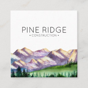 Rustikale quadratische Visitenkarte des Berg 