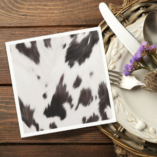 Rustikale Ranch-Farm-Kuhhaut-Country-Western-Party Serviette
