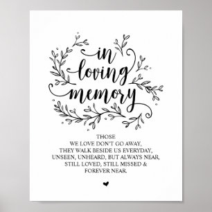 Rustikale Reben In Loving Memory Poster