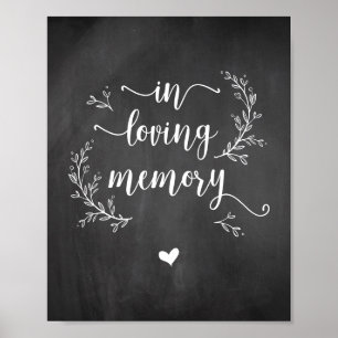 Rustikale Reben Schultafel In liebevoller Erinneru Poster