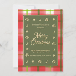 Rustikale Red Green Go Weihnachten frohe Weihnacht