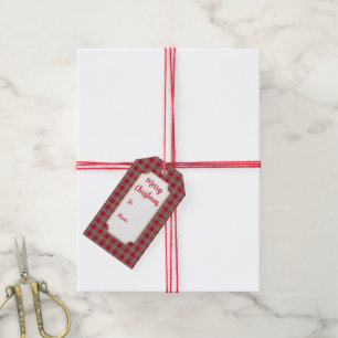 Rustikale Red Kariert Kitchen Holiday Gift Tags Geschenkanhänger