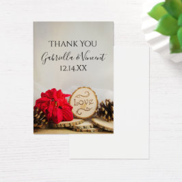 Rustikale Red Poinsettia Winter Wedding Favor Tags