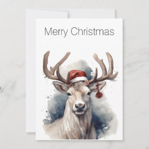 Rustikale Rentier-Weihnachtsfeier, individuell Feiertagskarte