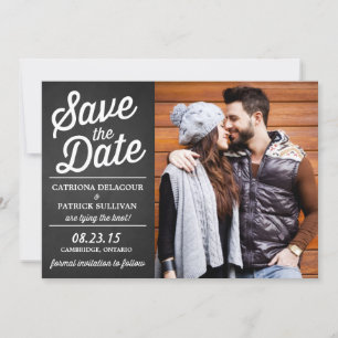 Rustikale Retro-Schrift Save-the-Date-Ankündigun Save The Date
