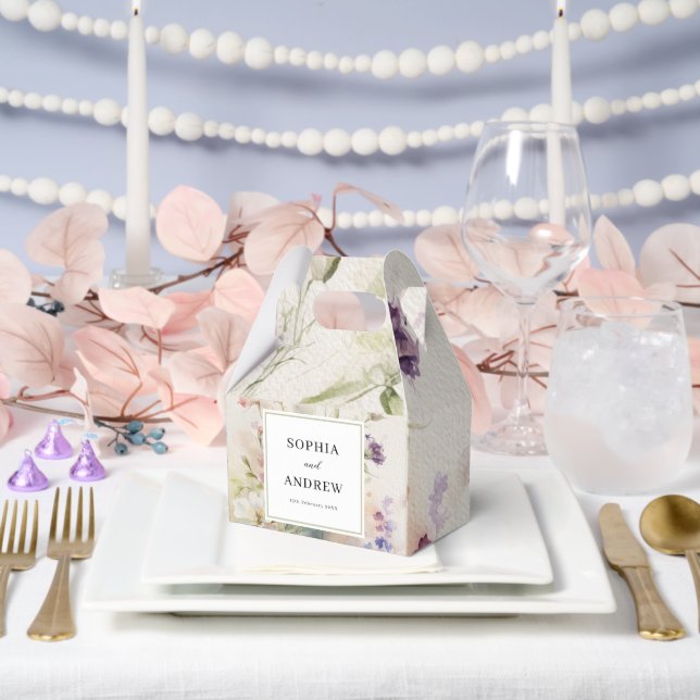 Rustikale Retro-Wildblumen Hochzeit Geschenkschachtel (Hochzeit)