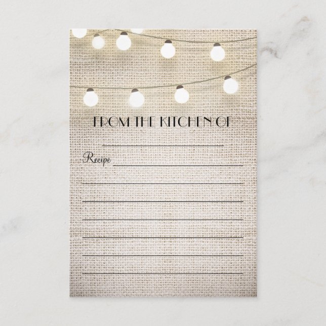 Rustikale Rezepturkarten mit Rupenreihen (Vorderseite)