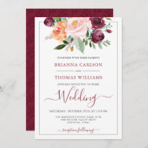 Rustikale romanische Hochzeit in Burgund und Rosa