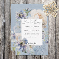 Rustikale Romantik Dusty Blue & White Floral
