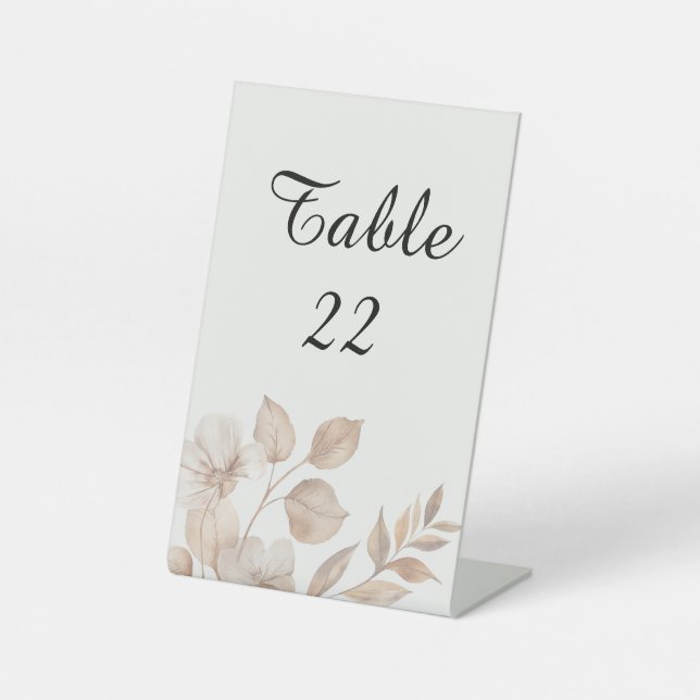 Rustikale Romantik-Hochzeitstisch  Sockelschild (Vorderseite)
