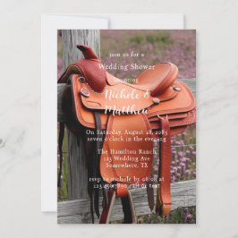 Rustikale Romantik: Sattel am Polterabend des Zaun Einladung