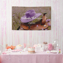 Rustikale Romantik: Sattel mit einem Hut-Brautpart Banner