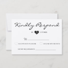 Rustikale Romantik Suite Wedding RSVP Card