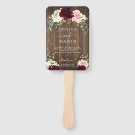 Rustikale romantische Hochzeitsfeier Fächer