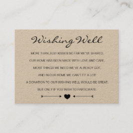 Rustikale romantische Hochzeitskarte Begleitkarte