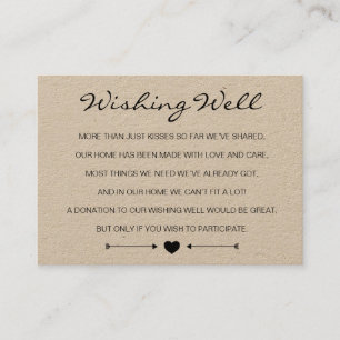 Rustikale romantische Hochzeitskarte Begleitkarte