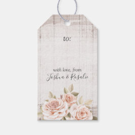 Rustikale Romantische Rose Garden Wedding Personal Geschenkanhänger